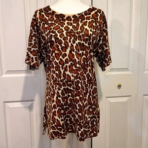 🍋 Avenue Collection Animal Print Knit Top - 1X